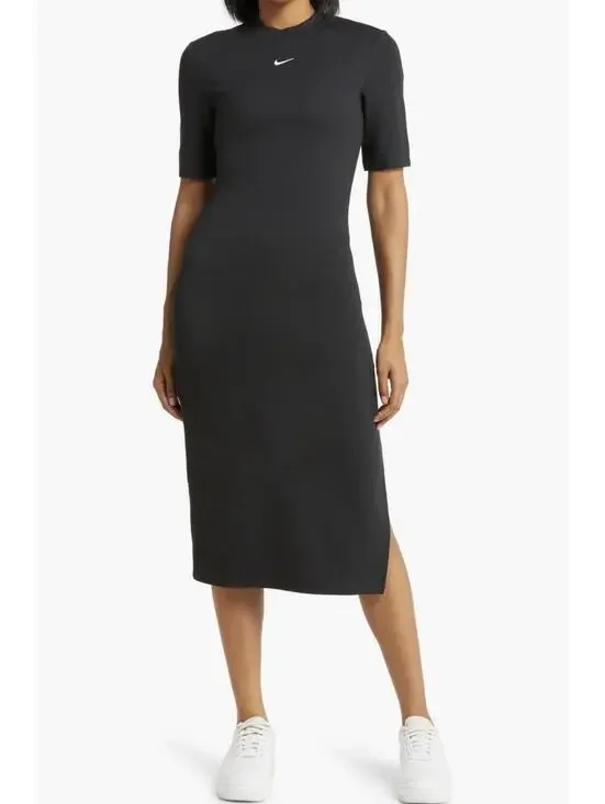 Nike Sportswear Essential Tight Crewneck Midi Dress - Picture 3 of 9